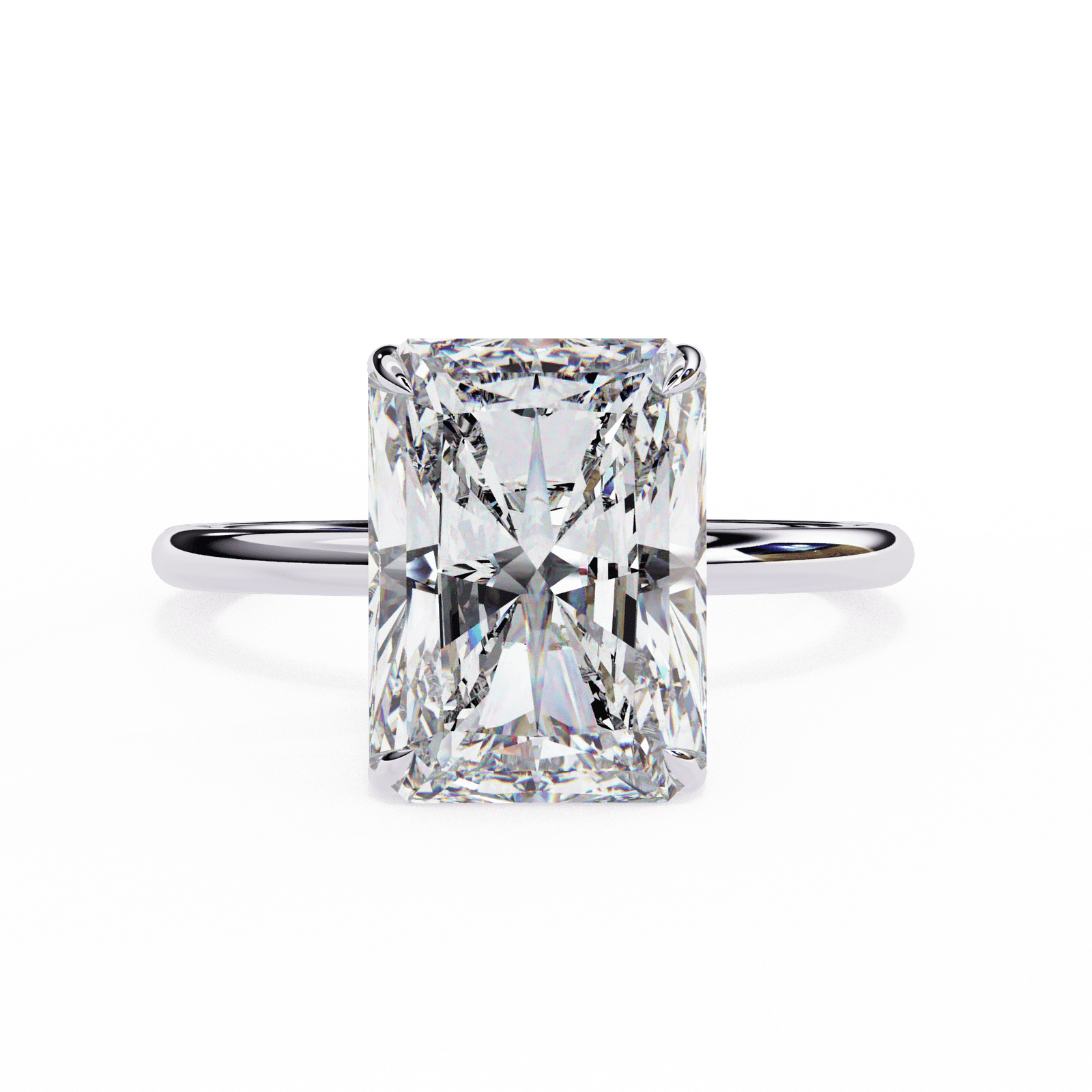 Radiant Cut Solitaire Diamond Engagement Ring