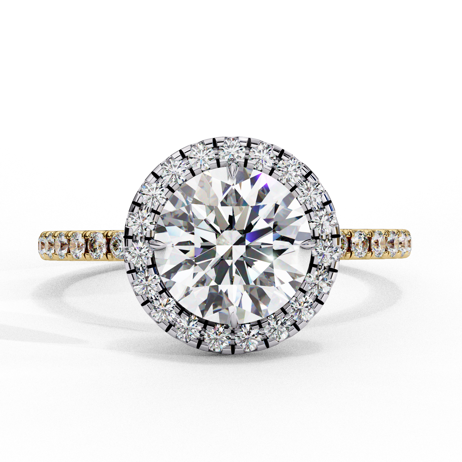 Round Halo Diamond Engagement Ring