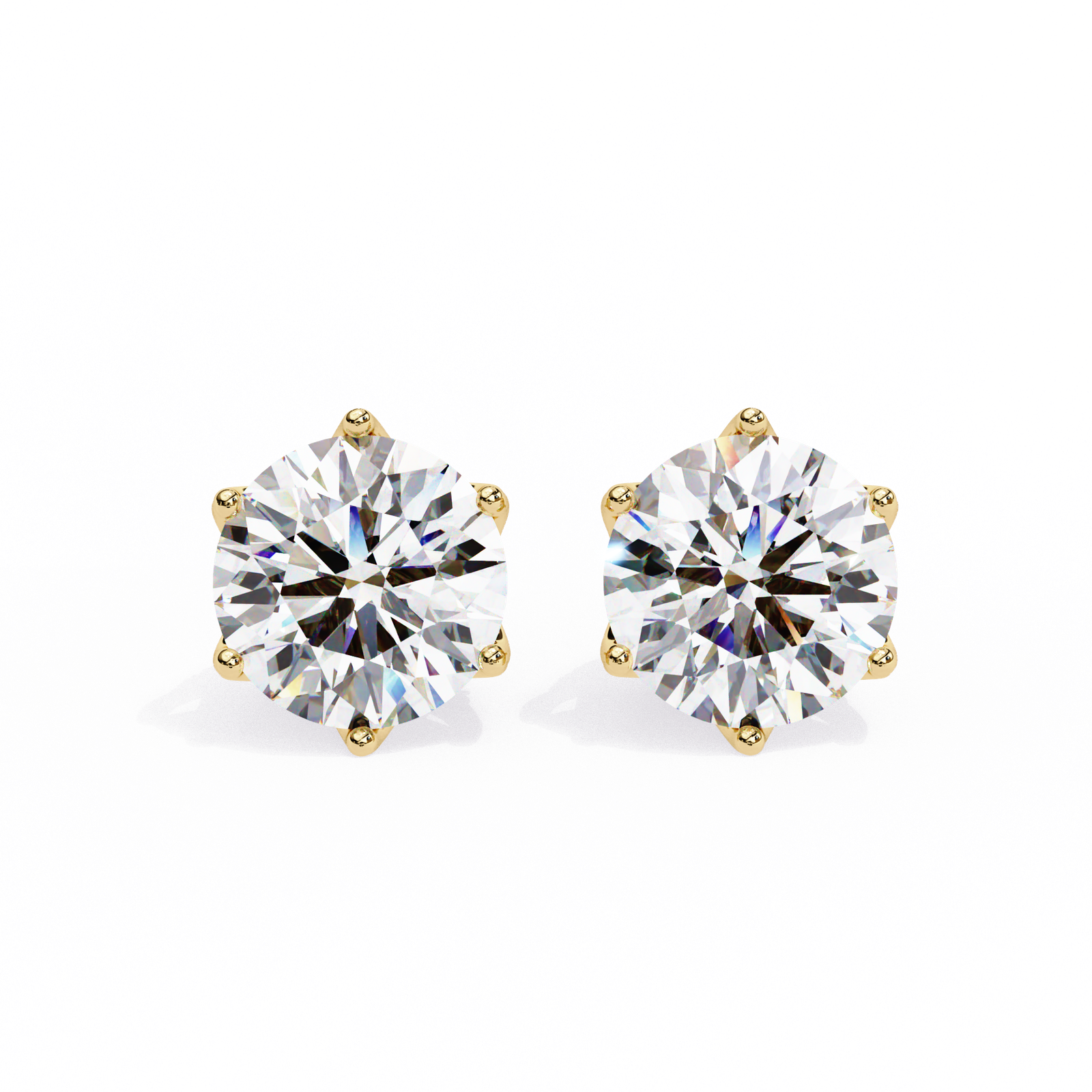 Vintage-Inspired Round Diamond Stud Earrings with Milgrain Detailing